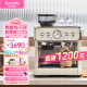 Barsetto/百胜图二代S咖啡机双加热商用半自动家用意式奶泡研磨一体机 米白色