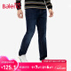 班尼路（Baleno）时尚水洗浅色弹力修身牛仔裤休闲复古直筒长裤 002D 33 