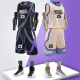 戴鲁比 加大码篮球服球服运动套装印号队服男女球衣定制背心训练服 渐变黑紫空版 3XL