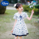 迪士尼（Disney）女童夏装连衣裙2023新款儿童洋气童装公主裙女孩夏天韩版裙子夏季 2129波点藏蓝色 130cm