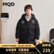 MQD2022冬装新款童装男童连帽中长款羽绒服三防蓄热保暖外套洋气 黑色 140