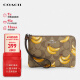 蔻驰（COACH）【品牌直供】女士香蕉印花手拿零钱包PVC配皮CR820SVNM9