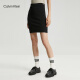 Calvin Klein Jeans春秋女士休闲通勤刺绣拉链螺纹包臀裙针织半裙J222007 BEH-太空黑 M