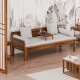 溪木之匠新中式禅意乌金木实木沙发复古罗汉床客厅小户型简约茶桌椅组合 炕桌