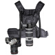 Nicama 恒名 单反相机双机背带 用于佳能 尼康 索尼微单肩带背心快射手 摄影减压舒适快枪手腰挂 双机背带