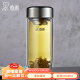 希诺抗菌玻璃杯双层透明水杯男高档泡茶杯子XN-1927珠光本色 410mL