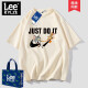 Leekylze官方品牌旗舰联名短袖t恤男女猫和老鼠卡通半截袖情侣装宽松重磅 杏色 L