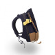 Cote&Ciel 双肩包苹果笔记本电脑包外星人防水书包潮流男女旅行背包Isar 环保帆布 深蓝+棕色 28025 15英寸