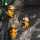 蔚然花屋户外园林幼儿园小区树上装饰卡通小猴子挂件花园庭院装饰摆件 挂树猴子三只一套