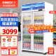 星星（XINGX）展示柜冷藏保鲜柜双开门立式冰柜饮料柜 商用冰箱风直冷超市便利店水果啤酒冷柜 800升 双风机循环制冷 LSC-818Y