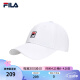 斐乐（FILA）官方棒球帽情侣款2023春新款时尚经典休闲鸭舌帽遮阳帽 标准白-WT XS