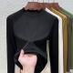幻黛（HUANDAI）莫代尔长袖T恤女内搭打底衫新款春秋加绒加厚冬季保暖衣服 黑色 M