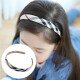 韩国儿童女童学生头饰发饰发卡简单格子洋气款发箍头箍 模特款