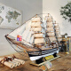 Snnei仿真实木帆船模型摆件 创意一帆风顺手工艺船 开业礼品乔迁礼物 《韦斯普奇号》90CM