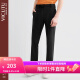 威可多（VICUTU）男士休闲裤时尚舒适透气休闲裤VRW20120749 黑色 175/87 