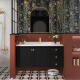诗柏法式复古浴室柜组合橡木烤漆卫生间洗脸盆柜组合岩板洗手洗漱台 拱形镜款 0.6米