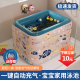 可浠乐婴儿游泳池儿童家用加厚可折叠自动充气游泳桶宝宝戏水池室内浴缸 1.4米粉色+电泵+启蒙套餐