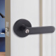 杰犀球形锁室内卧室三杆式执手锁房门锁球锁改把手圆锁家用通用型 圆形-黑色 方向通用