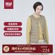 无印良品（MUJI）女式 便携式 无领马甲 羽绒背心 羽绒服 浅米色3A M 