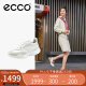 爱步（ECCO）时尚舒适拼色休闲跑鞋女复古跑鞋系列 灰白色/白色211773 37