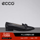 爱步（ECCO）单鞋 皮鞋时尚通勤女鞋低跟浅口牛津鞋 型塑20系列214253 黑色21425301001 37