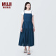 无印良品（MUJI） 女式 强捻 吊带连衣裙 女装裙子夏季纯棉全棉 BC2IKC4S 藏青色 M 160/84A
