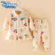 迪士尼（Disney）0-5岁婴儿秋衣套装a类洋气分体女宝宝秋天衣服一岁小童春秋装纯棉 樱桃小熊 80cm