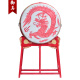 御马（YU MA）1米龙鼓牛皮大堂鼓中国红鼓景区立式鼓道具鼓战鼓可定制