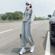 言蔻灰色休闲运动套装女气质减龄韩版春秋2022年女士卫衣显瘦百搭时尚女装两件套YK-SLL20225 