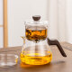 顶壶（DESKPOT）办公室飘逸杯高档磁吸泡茶壶一键过滤茶水分离功夫茶具套装飘逸壶 D25懒人泡茶器【透明】