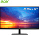宏碁（Acer）27英寸2K高分可壁挂窄边框爱眼不闪屏显示器显示屏(高清接口HDMI+DP)EH273U