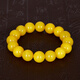 名珀世家蜜蜡手串男女老蜜蜡单圈圆珠鸡油黄手链琥珀蜜蜡生日礼物13mm
