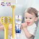 MDB 儿童牙刷牙膏套装1-2-3-6-12岁软毛婴儿宝宝牙刷幼儿训练牙刷 三面牙刷+无氟可吞咽牙膏 黄色
