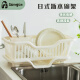 sungsa日本品牌碗碟架沥水架置物架餐具晾碗架加厚厨房家用盘子收纳盒槽 碗碟收纳架