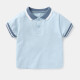 赢一贝婴儿衣服POLO衫短袖T恤0-3岁男童夏装宝宝女小童上衣儿童幼儿外出 蓝色 100cm
