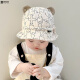 婴儿遮阳帽6-12月龄男宝婴儿帽子春秋新款韩版纯棉男女宝宝渔夫帽 米色 3-12月帽围44-46cm