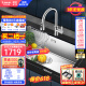 欧琳（OULIN）304不锈钢水槽单槽厨房洗菜盆手工槽手工盆水池OLWGR9107