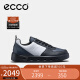 爱步（ECCO）男休闲鞋 厚底百搭拼色舒适板鞋 街头720-520814 黑/深灰/白42