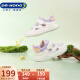 江博士学步鞋运动鞋 春季男女童透气镂空儿童板鞋B14241W041米/紫 29