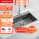 九牧（JOMOO）304不锈钢手工纳米耐刮水槽单槽厨房洗菜盆单槽洗碗池套餐（含龙头）02264-00-Z