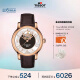 天梭（TISSOT）瑞士手表 心媛系列腕表 皮带机械女表 T050.207.37.117.04
