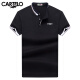 卡帝乐鳄鱼（CARTELO）短袖T恤男2024春夏季休闲短袖男士上衣服polo打底衫 黑色 XL 