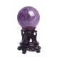晶蕊世家天然紫水晶球摆件原石打磨摆件紫气东来居家装饰品办公开业庆典 直径4厘米