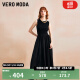 VEROMODA2024早春新款气质女人度假风纯色无袖蕾丝拼接连衣背心裙 S59黑色 160/80A/S