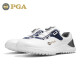 PGA高尔夫球鞋男士 专利防滑鞋钉旋钮鞋带防水超纤运动鞋 PGA 301027-白藏青 42码