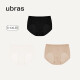 ubras【50S纯棉】莱卡女士内裤中腰抗菌裆3条 黑色+白色+瓷肌M