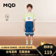 MQD童装男童翻领短袖套装夏装新款中大儿童韩版短裤两件套洋气 浅绿 150