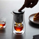 圆舍（Yumsir）飘逸杯玻璃茶壶一键过滤泡茶壶套装冲茶器单人磁吸式茶水分离杯 双层飘逸杯