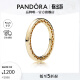 潘多拉（PANDORA）经典Pandora之心素圈戒指金色生日礼物情侣对戒生日礼物送女友 Pandora之心 54mm—14号圈口