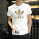 阿迪达斯 （adidas）三叶草短袖T恤男装夏季休闲半袖透气圆领上衣半袖体恤 GN1855白色迷彩标 M